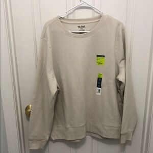 NWT Womens Tek gear Ivory Crewneck Pullover Sweatshirt